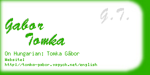 gabor tomka business card
